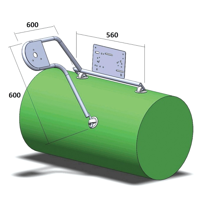 Стойка рулевая с креплением на баллон надувной лодки 25мм в Нефтеюганске