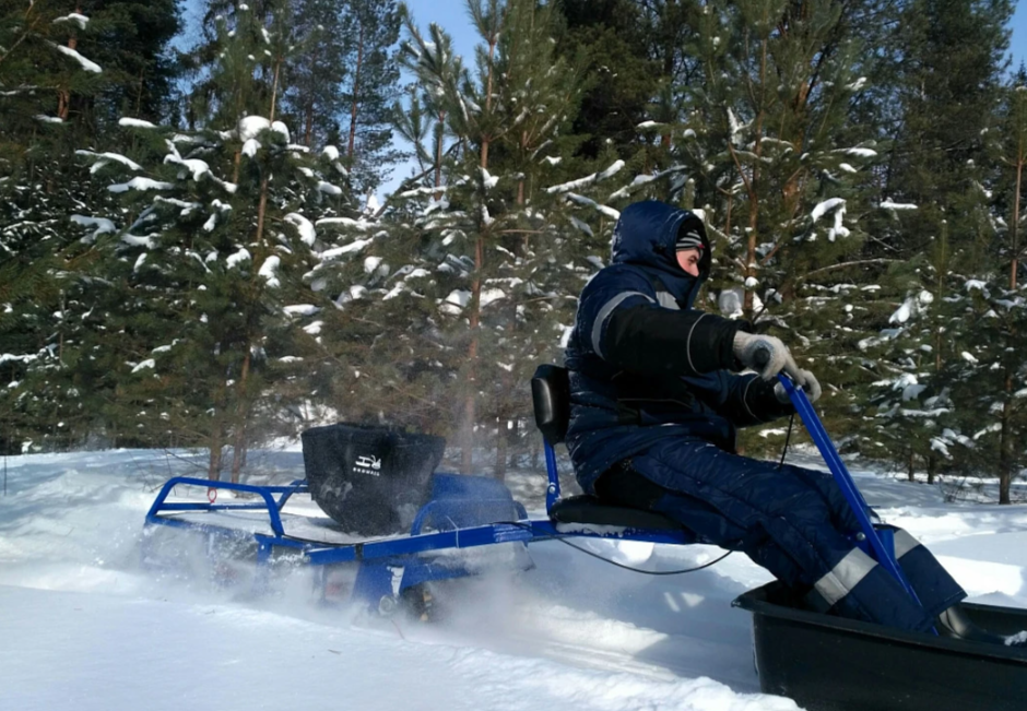 Мотобуксировщик толкач Альбатрос-XL8 с модулем. С фарой, тележки в Нефтеюганске