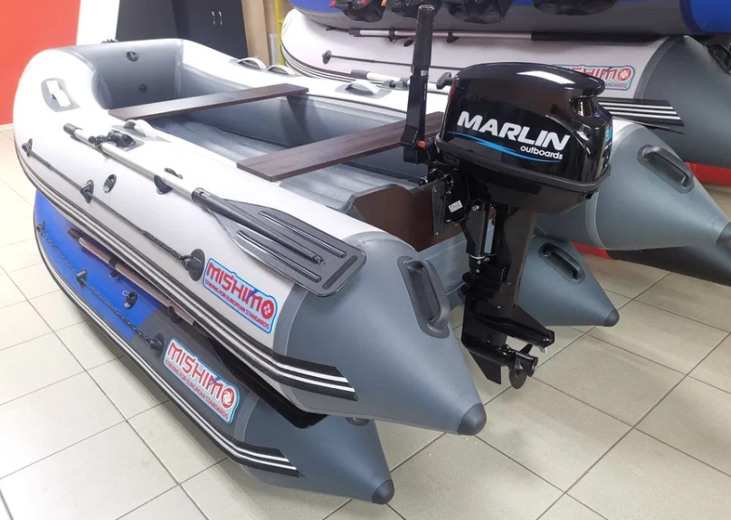 КОМПЛЕКТ ЛОДКА MISHIMO LITE 350 + МОТОР 9,8 Л.С. в Нефтеюганске
