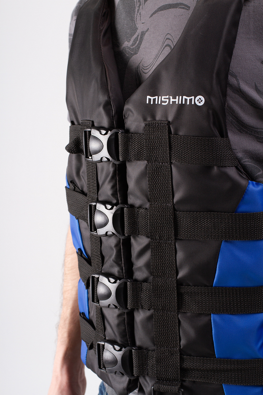 Жилет спасательный MISHIMO PRO Премиум качества Черно-синий в Нефтеюганске