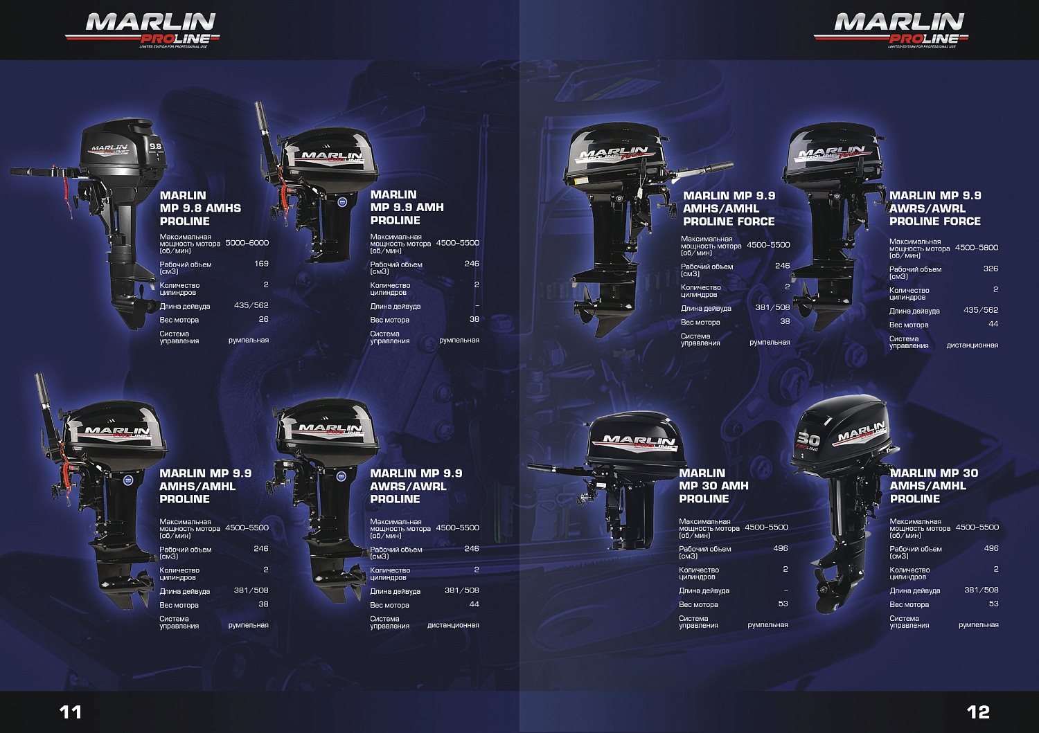 Лодочный мотор MARLIN PROLINE MP 9.9 (20) AWRL FORCE в Нефтеюганске